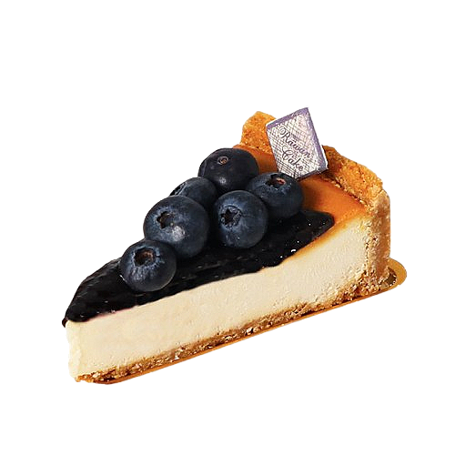 Blueberry Baked Cheesecake Piece