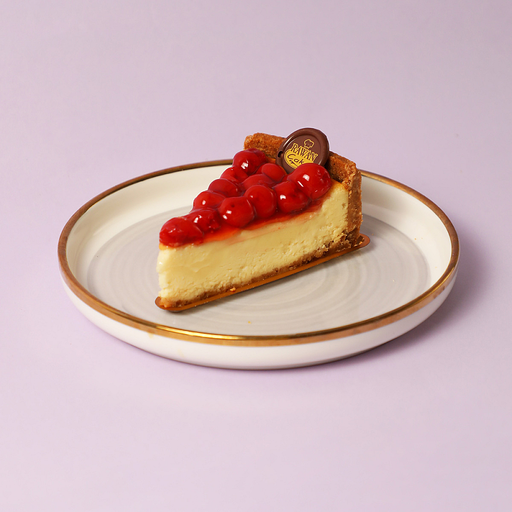 Cherry Baked Cheesecake Pieces