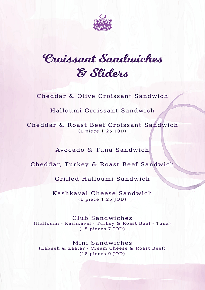 Croissants Sandwiches and Sliders