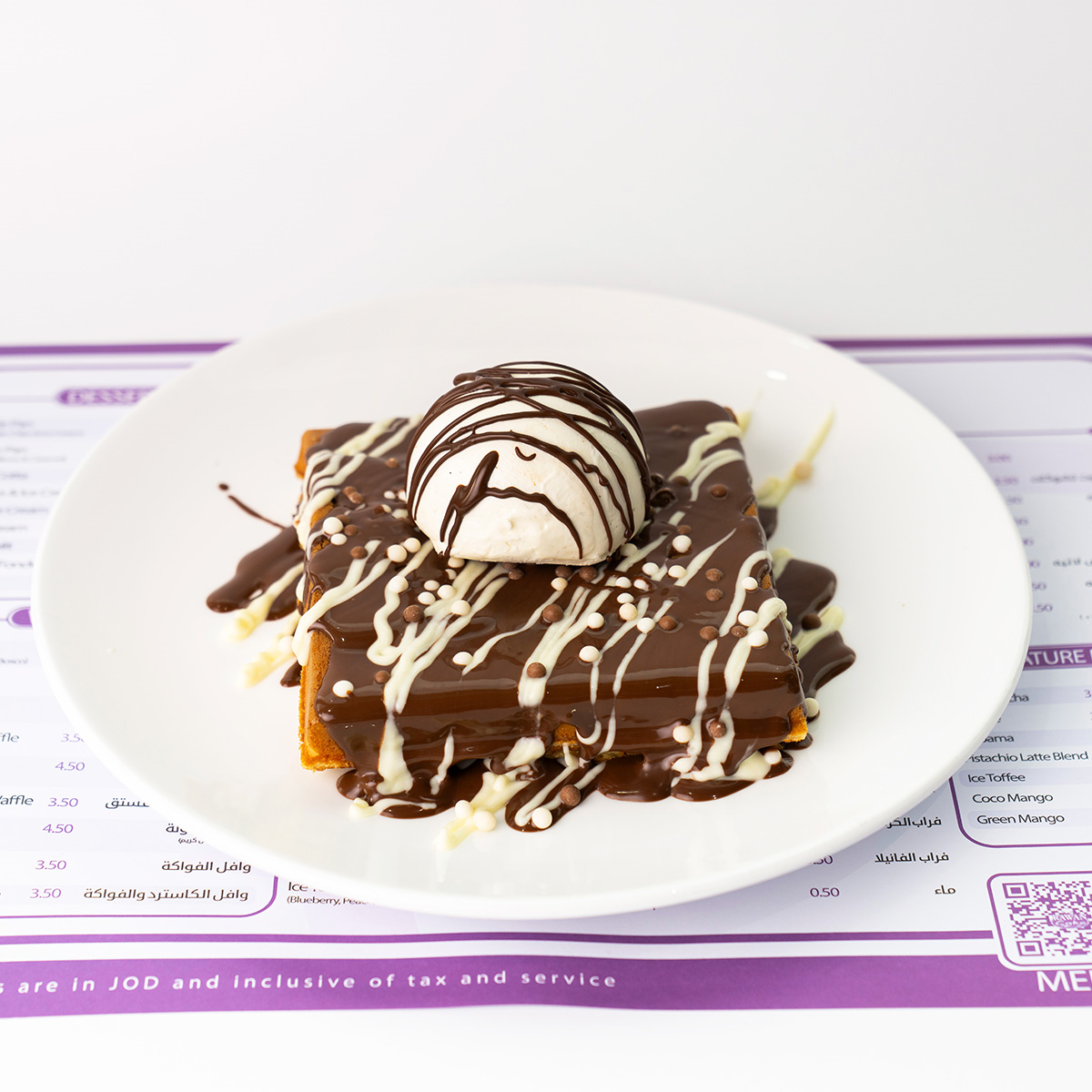 Chocolate Waffle With Ice Cream