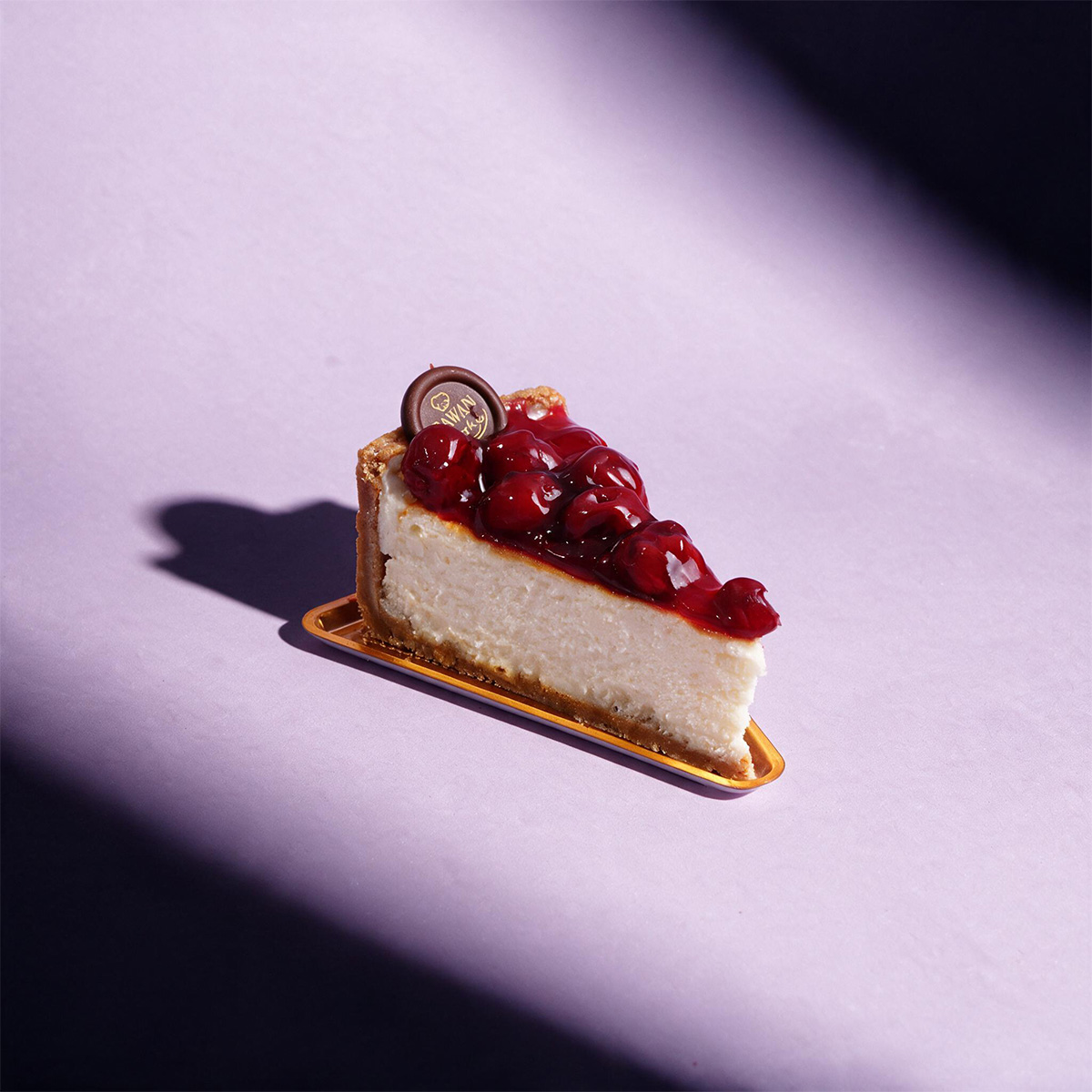Cherry Baked Cheesecake Pieces
