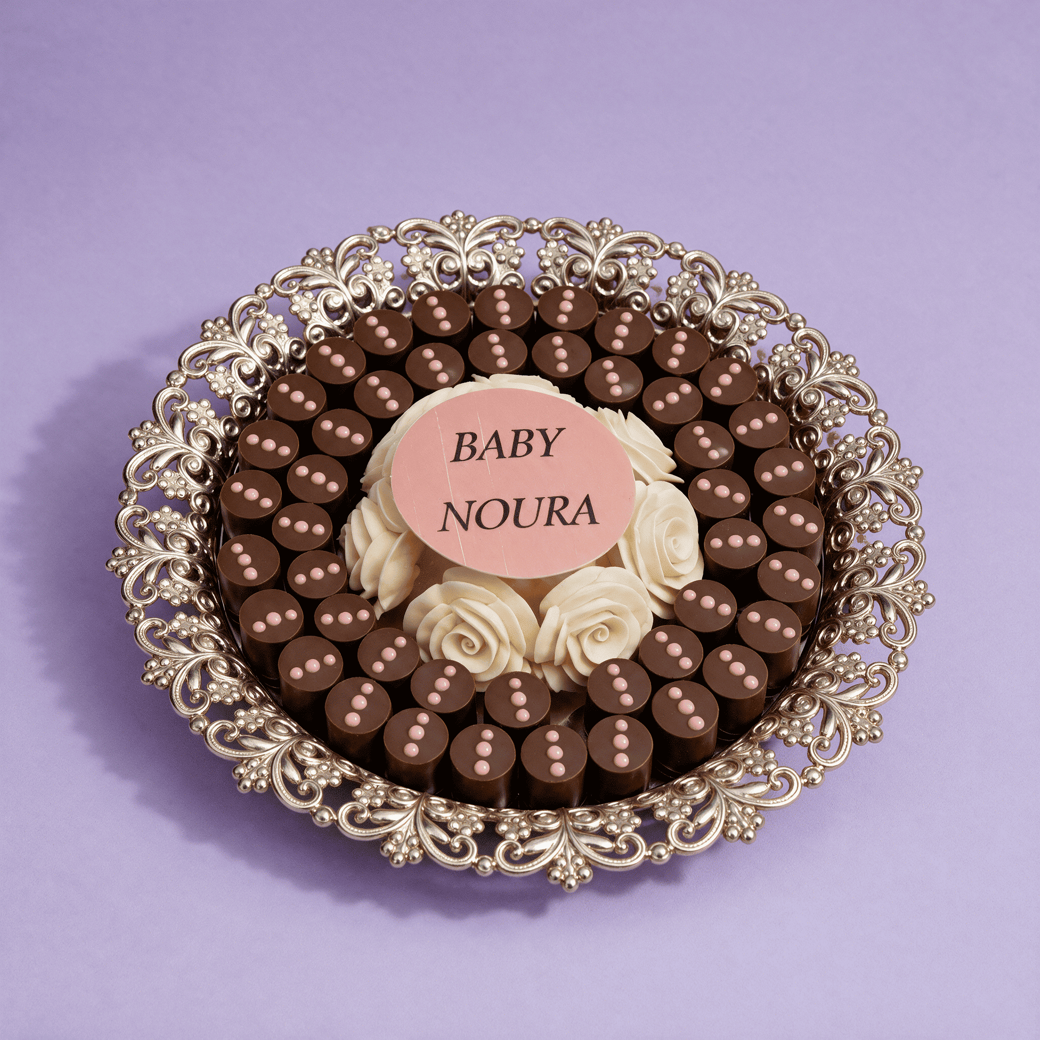 Chocolate Gender Reveal Pink