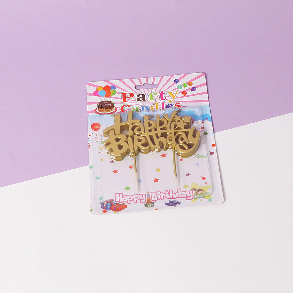 Golden birthday candles