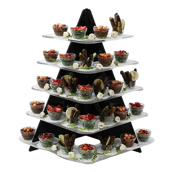 BLACK APPETIZER STAND