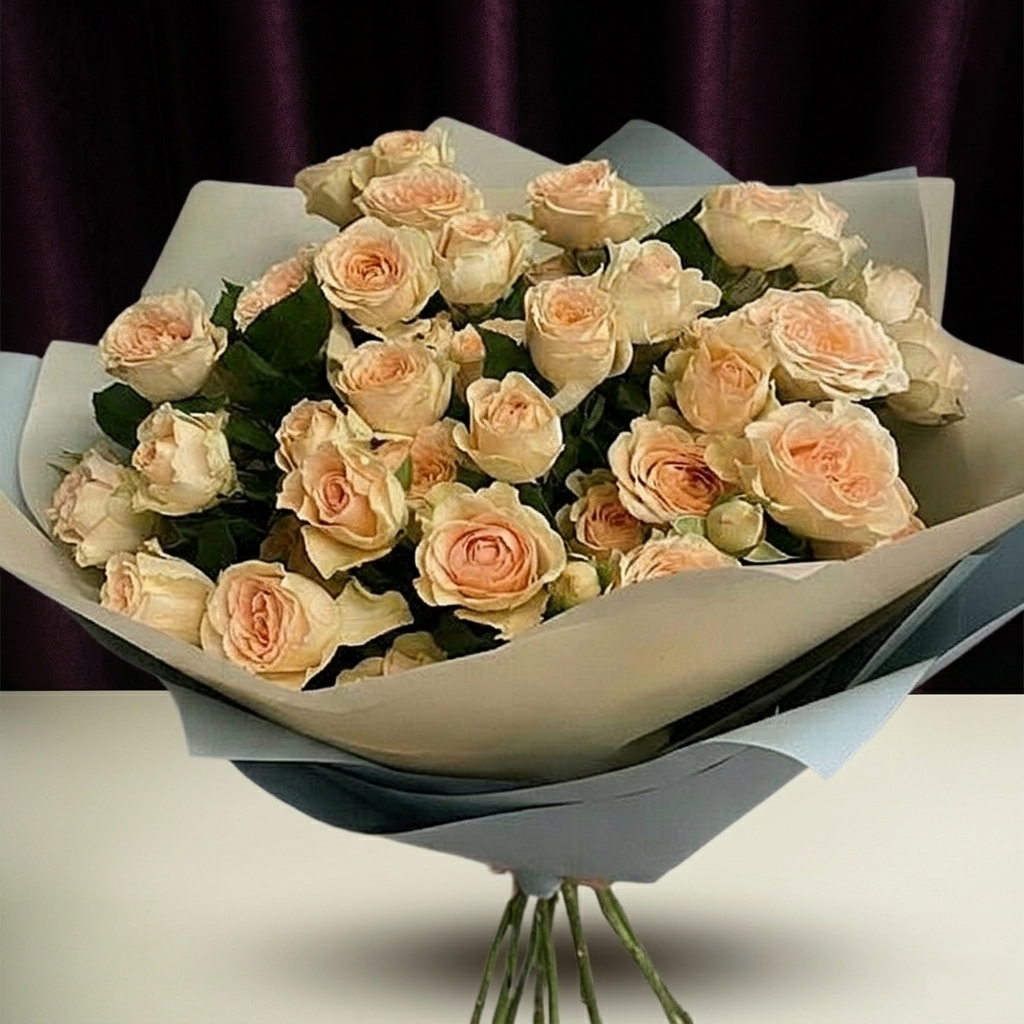 Peach Rose Bouquet