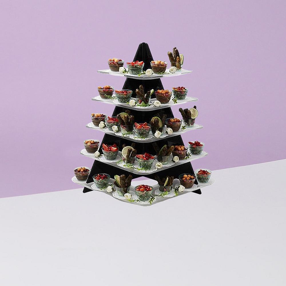 Black Appetizers Stand