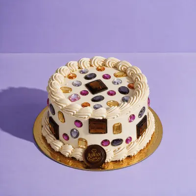 Bedazzled Mini Cake White
