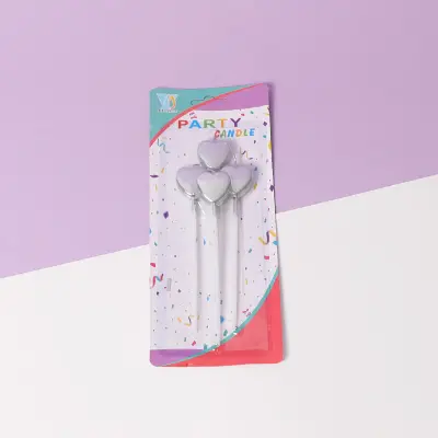 Silver Heart candles