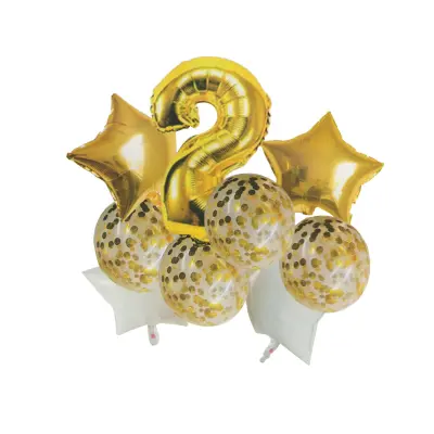 Numbers and Stars balloons
