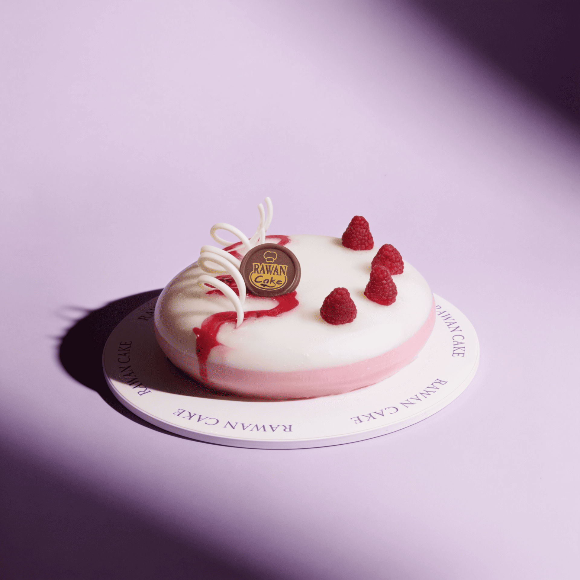 Raspberry crunch mousse