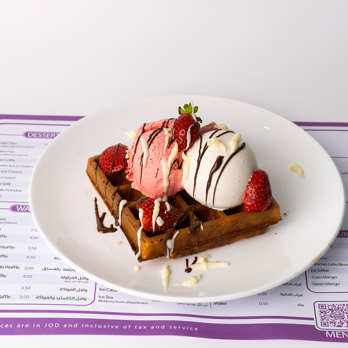  Waffle With Strawberry