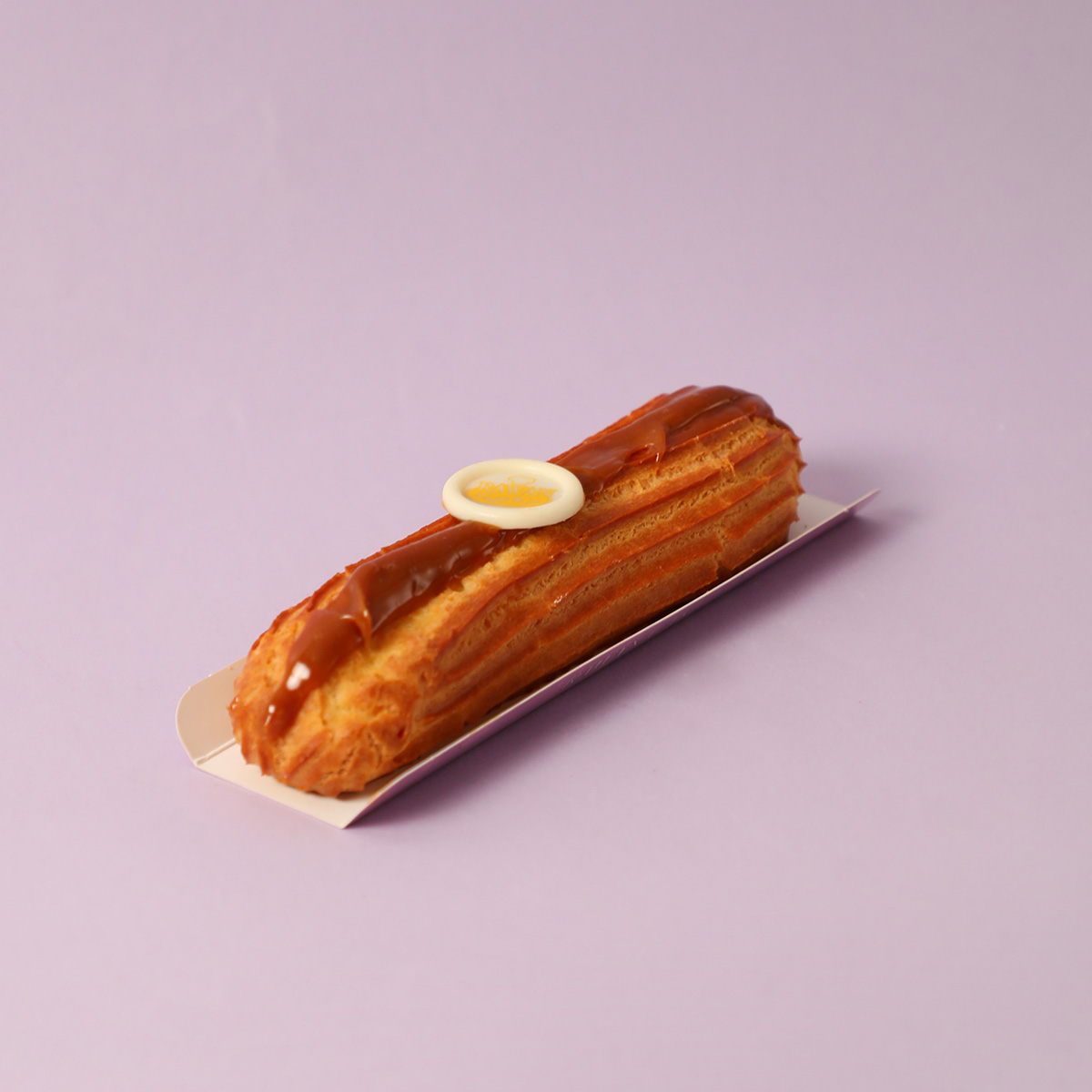 Eclair Custard Covered with Caramel 