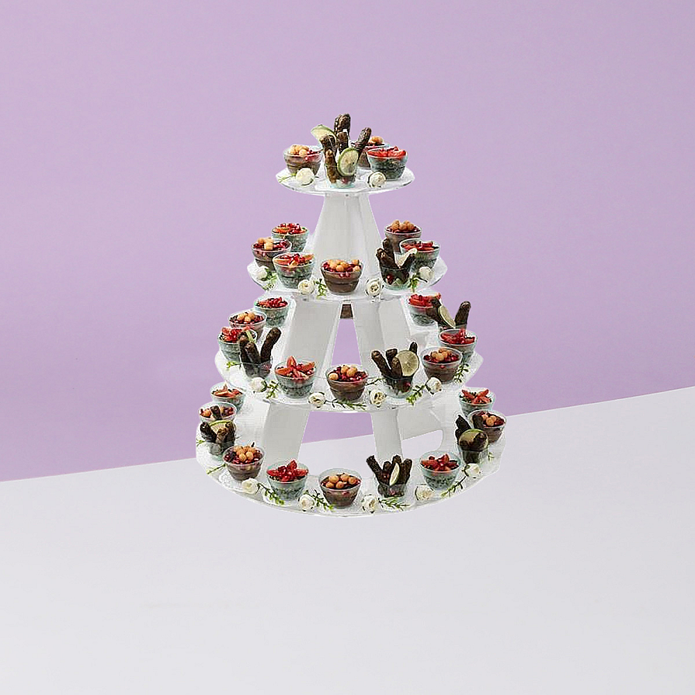 White Rounded Appetizers Stand