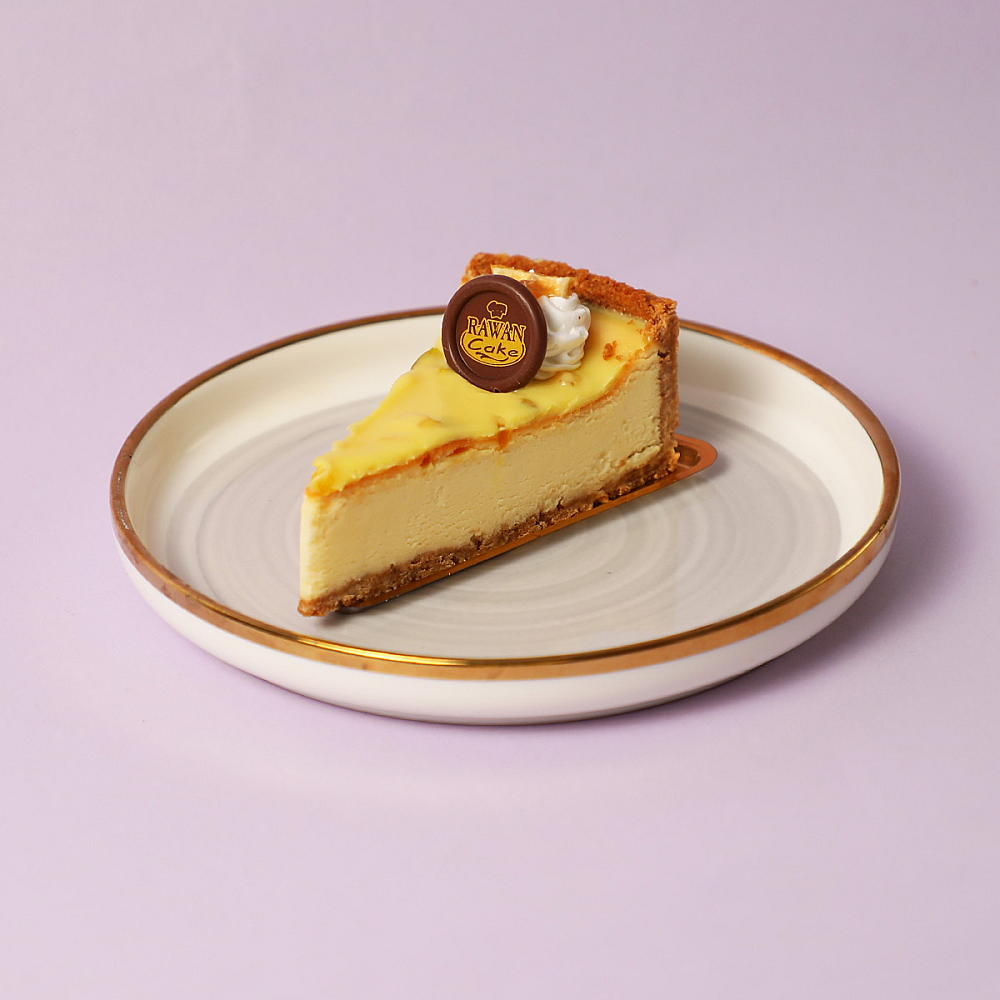Lemon Baked Cheesecake Piece