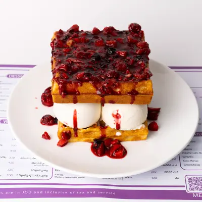  Waffle Tower Fruit Di Bosco
