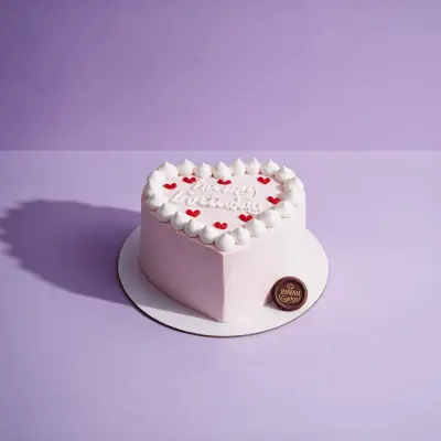 Pink Heart Mini Cake