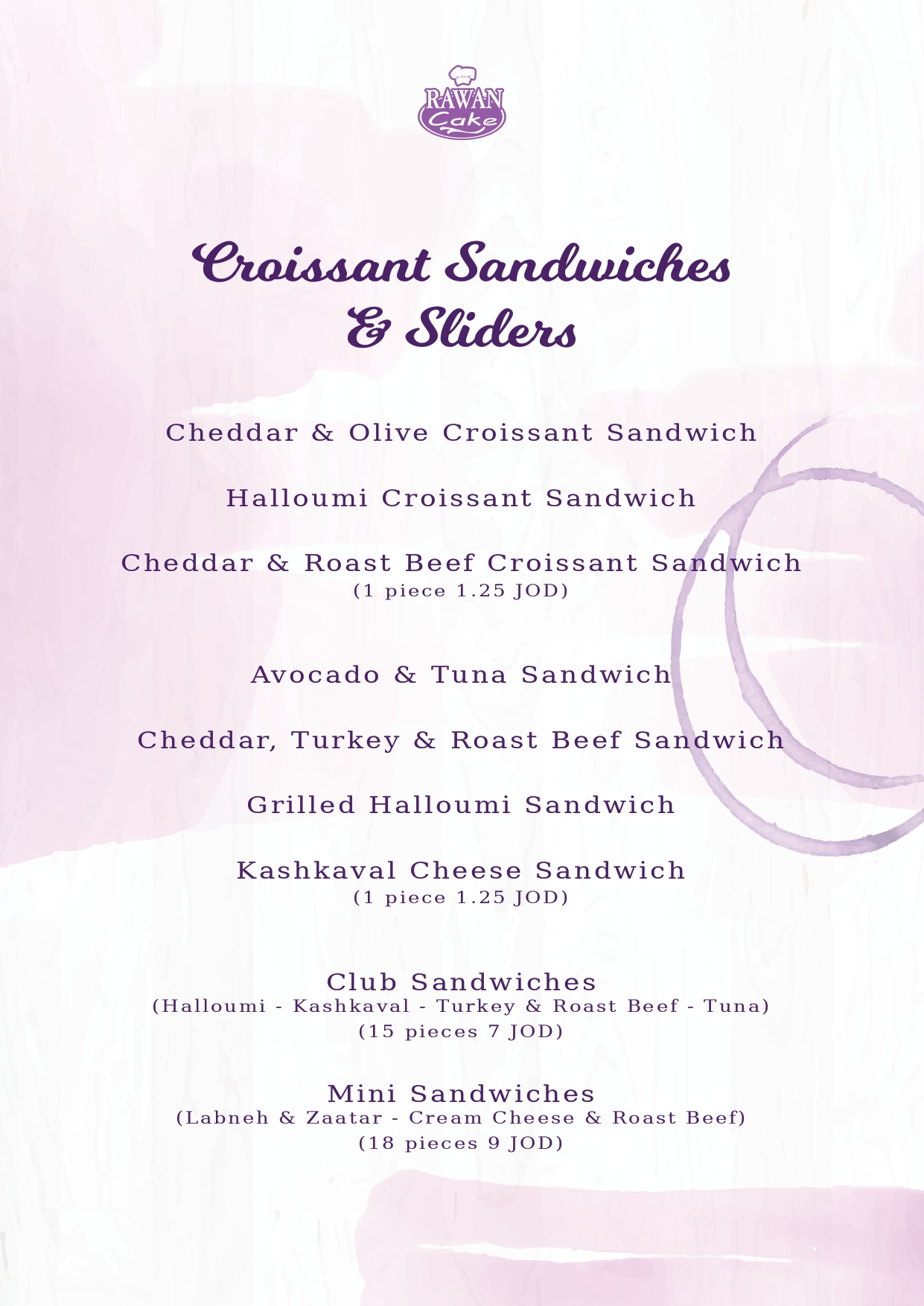 Croissant and Sandwiches