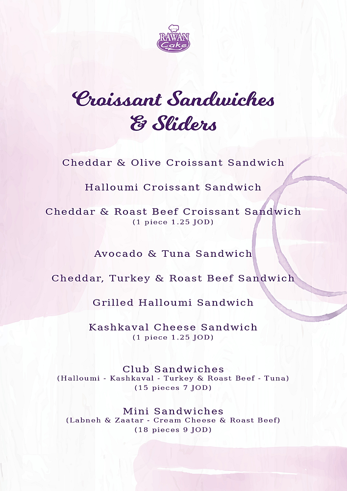 Croissant and Sandwiches