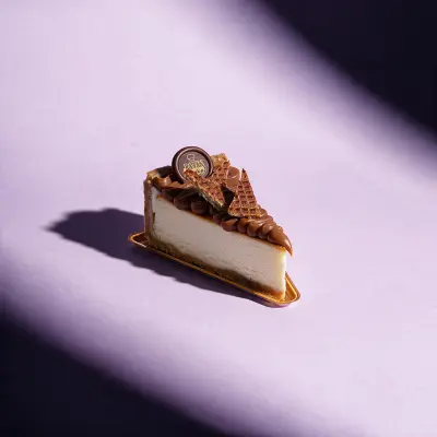 Salted Caramel Baked Cheesecake Pieces 