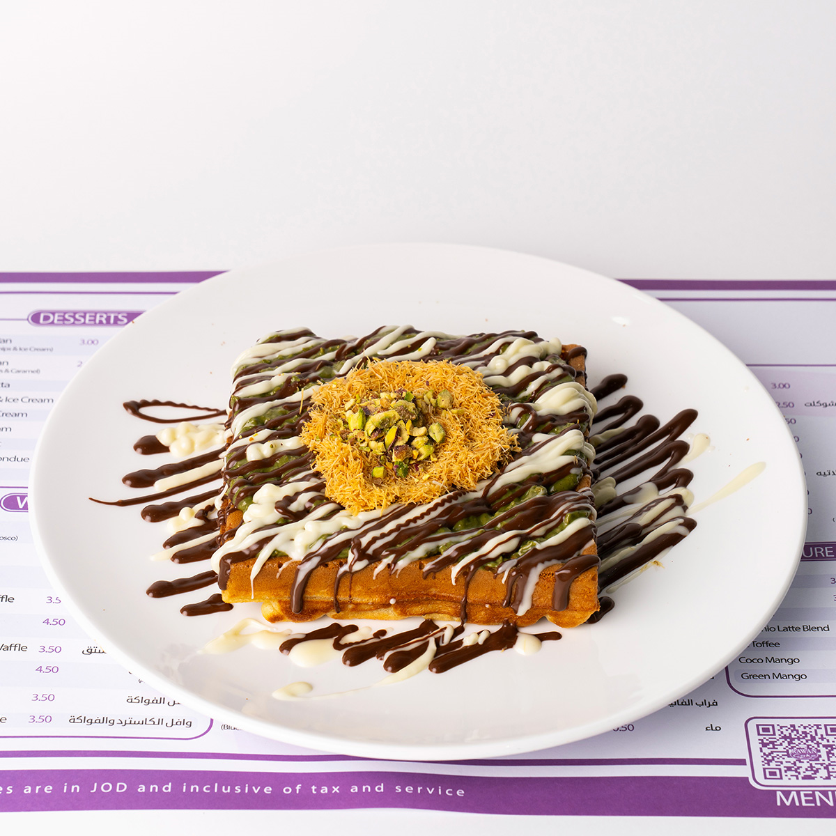 Pistachio & Kunafa Waffle