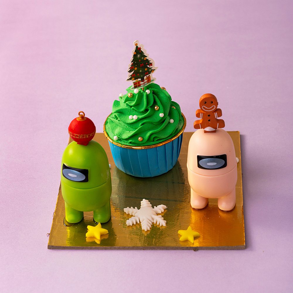 Christmas Happy Cupcake 1