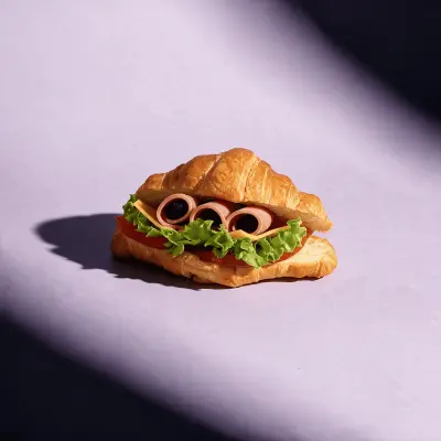 Croissant Cheddar And Roast Beef